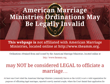 Tablet Screenshot of americanmarriageministries.com